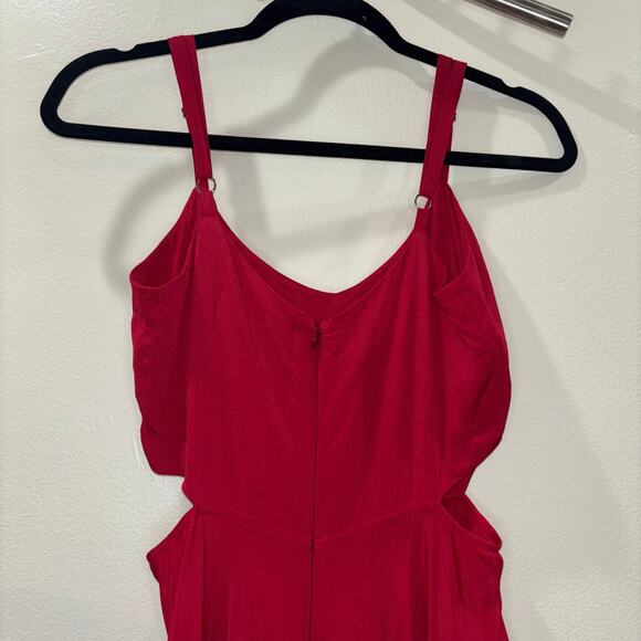 REFORMATION Red Midi Dress – Size Small- Taylor Swift Red Dress with Cutouts - Picture 8 of 13